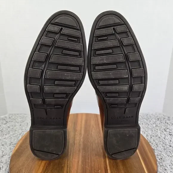 Cole Haan Mens 9.5M Jefferson Grand Brown Leather Casual Lifestyle Penny Loafer - Picture 9 of 13